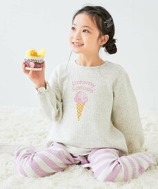 【SALE／13%OFF】devirock ガールズ やわらかキルト パジャマ 長袖パジャマ ルームウェア 長袖ルームウェア 25AW デビロック インナー・ルームウェア パジャマ ブルー グレー グリーン ピンク