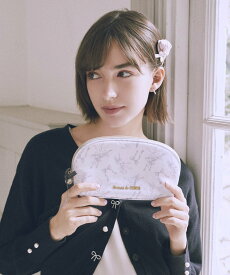 Maison de FLEUR すずらんプリントロングポーチ メゾン ド フルール 財布・ポーチ・ケース ポーチ ブラック ブルー ピンク【送料無料】