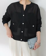 COLLAGE GALLARDAGALANTE 【追加販売/SNS再生回数340万】スキッパーメッシュメタルボタンカーディガン コ…