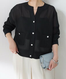 COLLAGE GALLARDAGALANTE 【追加販売/SNS再生回数340万】スキッパーメッシュメタルボタンカーディガン コラージュガリャルダガランテ トップス カーディガン ブラック ベージュ ブラウン【送料無料】