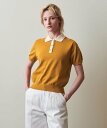 【SALE／30%OFF】Steven Alan ＜Steven Alan＞バイカラー ポロカラーニット ビューティー＆ユース　ユナイテッドアローズ トップス ニット ピンク ブラック ベージュ【送料無料】