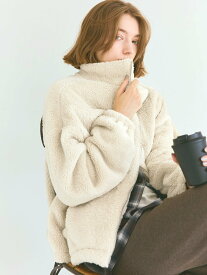 【SALE／20%OFF】coca フリースジップアップジャケット コカ ジャケット・アウター その他のジャケット・アウター ベージュ ブラック グレー