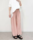 SZT: シワになりにくいプリーツワイドパンツ