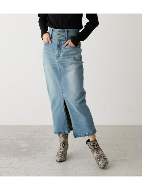 Azul By Moussy High Waist Slit Denim Skirt ハイウエストスリットデニムスカート Rakuten Fashion 楽天ファッション 旧楽天ブランドアベニュー Bf9480
