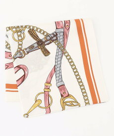 【SALE／30%OFF】組曲 アクセサリーモチーフシルクスカーフ クミキョク ファッション雑貨 スカーフ・バンダナ ブルー オレンジ【送料無料】