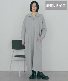 AMERICAN HOLIC 【選べる丈】ハーフZIPワンピース アメリカンホリック ワンピース・ドレス その他のワンピース・ドレス グレー ネイビー【送料無料】