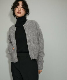 【SALE／30%OFF】ADAM ET ROPE' FEMME 【WEB限定・新色追加】ラメニットカーディガン アダムエロペ トップス カーディガン ブラック ホワイト ブルー シルバー【送料無料】