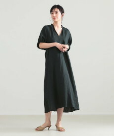 Demi-Luxe BEAMS 【麻100％ / 手洗い可】【別注】TICCA / リネン バルーンスリーブ ワンピース 吸湿速乾 通気性 洗いざらし 真夏も着れる 天然素材 デミルクス ビームス ワンピース・ドレス その他のワンピース・ドレス カーキグリーン ネイビー ブラック ブルー【送料無料】