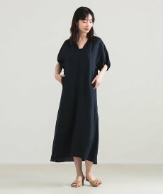 Demi-Luxe BEAMS 【麻100％ / 手洗い可】【別注】TICCA / リネン バルーンスリーブ ワンピース 吸湿速乾 通気性 洗いざらし 真夏も着れる 天然素材 デミルクス ビームス ワンピース・ドレス その他のワンピース・ドレス カーキグリーン ネイビー ブラック ブルー【送料無料】