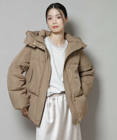 NANO universe 撥水加工 フードショートダウンコート ナノユニバース ジャケット・アウター ダウンジャケット・ダウンベスト ベージュ ブラウン ブラック【送料無料】