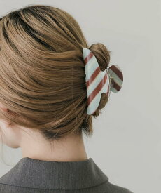 SMELLY カラーストライプバンス スメリー ヘアアクセサリー バレッタ・ヘアクリップ・ヘアピン パープル グリーン