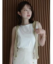 【WEB限定】シルクタッチコットンスリーブレスTシャツ