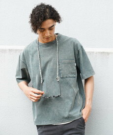 BAYFLOW 【接触冷感】カットデニムTEE[セットアップ可] ベイフロー トップス その他のトップス ブラック ブルー【送料無料】