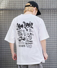 BEN DAVIS 別注パウダーブリーチ バックプリントTシャツ【限定展開】 フリークスストア トップス カットソー・Tシャツ ホワイト ブラック ブラウン ブルー【送料無料】