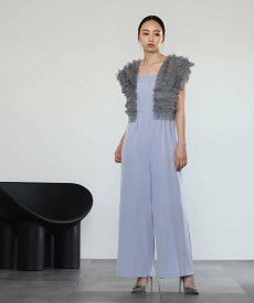 【SALE／9%OFF】GIRL チュールトップス オールインワン セット 結婚式 パンツドレス パーティードレス リバーフィールド アンド コー ワンピース・ドレス ドレス ブラック ブルー【送料無料】
