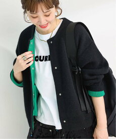 B.C STOCK 《追加予約》2層スムース編みニットブルゾン ベーセーストック トップス カーディガン ブラック グレー ブラウン【送料無料】