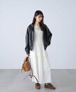 フリル切り替えキャミソールワンピース