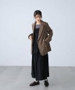 フリル切り替えキャミソールワンピース