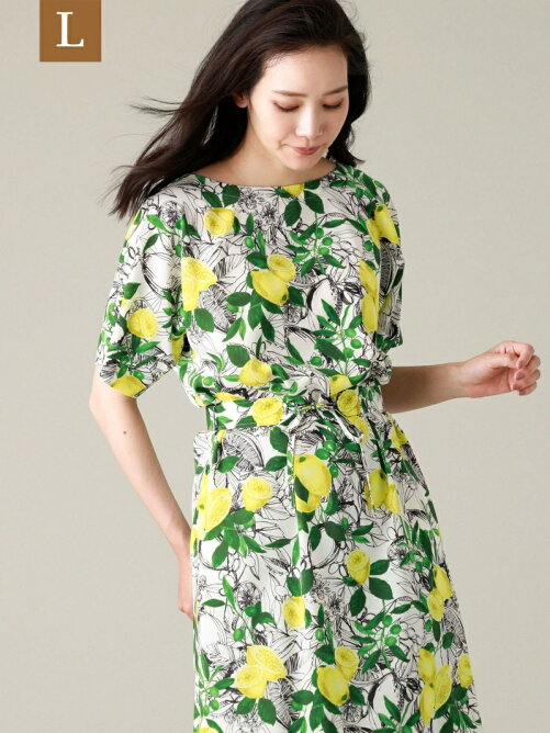 Sanyo L Size L ウォッシャブル 接触冷感 サマーレモンワンピース Rakuten Fashion 楽天ファッション 旧楽天ブランドアベニュー Ba64