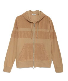 【SALE／30%OFF】SEAGREEN (M)PILE BORDER HOODIE タトラスコンセプトストア トップス パーカー・フーディー ベージュ ネイビー ホワイト【送料無料】