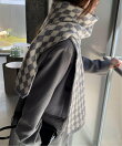 HOOK/(U)ハーリキンチェック柄リバーシブル マフラー