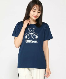 【SALE／30%OFF】ニッキー Wilson/(W)ビッグロゴドライTシャツ ニッキー トップス カットソー・Tシャツ ピンク ネイビー