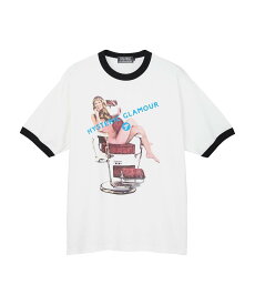 HYSTERIC GLAMOUR HYSTERIC HAIR CUT Tシャツ ヒステリックグラマー トップス カットソー・Tシャツ ホワイト イエロー ブラック【送料無料】