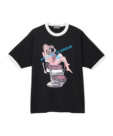 HYSTERIC GLAMOUR HYSTERIC HAIR CUT Tシャツ ヒステリックグラマー トップス カットソー・Tシャツ ホワイト イエロー ブラック【送料無料】