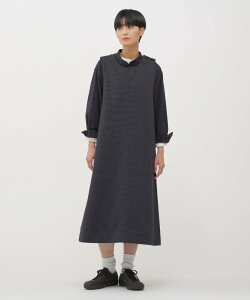 MHL. HAIRLINE COTTON WOOL DRESS }[KbgEnEG s[XEhX ̑̃s[XEhX lCr[yz