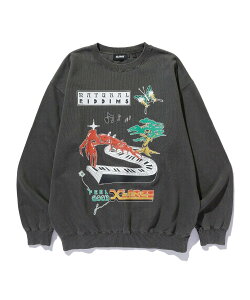 XLARGE NATURAL RIDDIMS CREWNECK SWEATSHIRT �G�N�X�g�����[�W �g�b�v�X �X�E�F�b�g�E�g���[�i�[ �u���E�� �p�[�v�� �u���b�N�y���������z