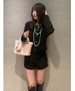 パールチェーンロングネックレス