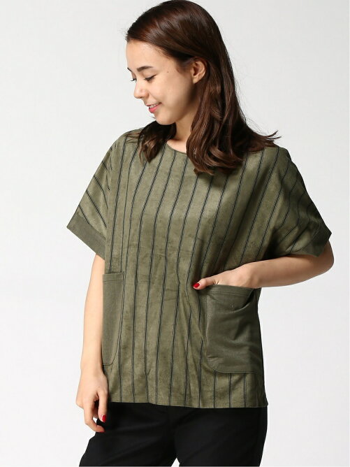 Coral フェイクスエードストライププルオーバー Rakuten Fashion