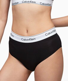 Calvin Klein Underwear 【公式ショップ】 カルバンクライン CK ロゴ コットン ハイウェスト ビキニ ショーツ Calvin Klein Underwear QF6280 カルバン・クライン インナー・ルームウェア ショーツ ブラック グレー【送料無料】