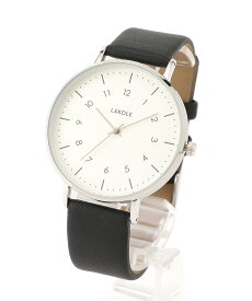 【SALE／10%OFF】LAKOLE (M)ラウンドアナログウォッチ ラコレ アクセサリー・腕時計 腕時計 ホワイト ネイビー ブラック