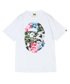 A BATHING APE ABC CAMO CRAZY BIG APE HEAD TEE ア ベイシング エイプ トップス カットソー・Tシャツ ブラック ホワイト【送料無料】