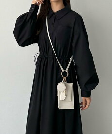 【SALE／61%OFF】JUNOAH callautia シャツワンピース ジュノア ワンピース・ドレス シャツワンピース ホワイト ブラック ブルー カーキグリーン ベージュ グレー ブラウン