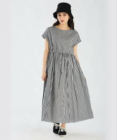 To b. by agnes b. WEB限定 WU23 DRESS ニューギンガムロングドレス アニエスベー ワンピース・ドレス その他のワンピース・ドレス ブラック【送料無料】