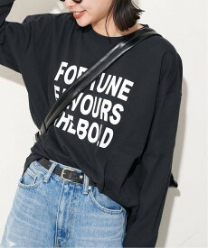 JOURNAL STANDARD 《追加》ラウンドヘムロゴロングスリーブ ジャーナル スタンダード トップス カットソー・Tシャツ ホワイト【送料無料】