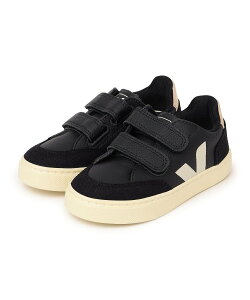 �ySALE�^50%OFF�zSHIPS KIDS VEJA:V-12 CHROMEFREE LEATHER �V�b�v�X �V���[�Y�E�C �X�j�[�J�[ �u���b�N �V���o�[ �z���C�g�y���������z