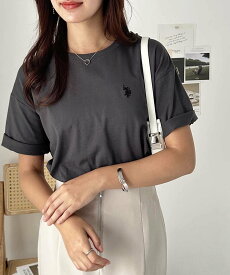 【SALE／34%OFF】GeeRA 【U.S.POLO.ASSN.】カラーTシャツ ジーラ トップス カットソー・Tシャツ ピンク イエロー ホワイト グレー
