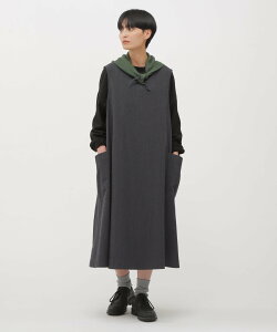 MHL. WOOL COTTON TWILL DRESS }[KbgEnEG s[XEhX ̑̃s[XEhX O[yz