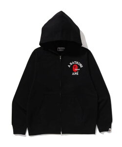A BATHING APE COLLEGE ONE POINT EMBROIDERY ZIP HOODIE A xCVO GCv gbvX p[J[Et[fB[ ubN O[yz