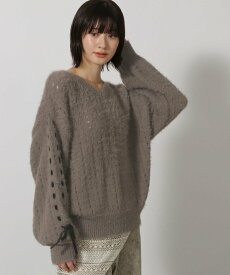 LAKOLE 2WAYシャギーニットプルオーバー ラコレ トップス ニット ホワイト ブラック グレー【送料無料】