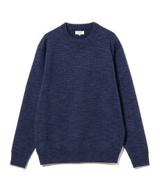 【SALE／50%OFF】BEAMS 【6/25新規値下げ】9ゲージ カラースラブニット 26SS ビームス メン トップス ニット グレー ネイビー【送料無料】