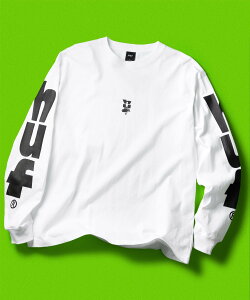 HUF MEGABLAST LS TEE / HUF �n�t ���S T�V���c �n�t �g�b�v�X �J�b�g�\�[�ET�V���c �u���b�N �z���C�g �l�C�r�[ �s���N�y���������z