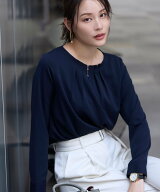 NATURAL BEAUTY BASIC パールポイントブラウス ナチュラルビューティベーシック トップス シャツ・ブラウ…