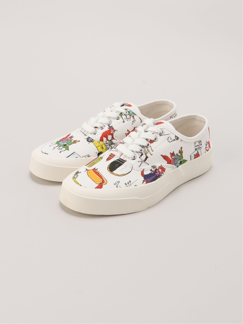 MAISON KITSUNE/(U)OLY ALL-OVER PRINT LACED SNEAKERS