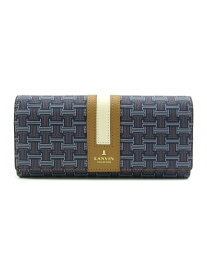 LANVIN COLLECTION フェリアパース 長財布 マルショウ エンドウ 財布・ポーチ・ケース 財布 ネイビー ベージュ【送料無料】