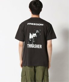 【SALE／20%OFF】THRASHER THRASHER/(U)TH91401 S/S TEE スラッシャー　バイ　リフルページ トップス カットソー・Tシャツ グレー ホワイト