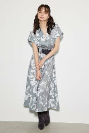 【SALE／40%OFF】rienda 【WEB限定】トーンフラワーミリタリーシャツOP リエンダ ワンピース・ドレス ワンピース ブラック ネイビー グレー【送料無料】